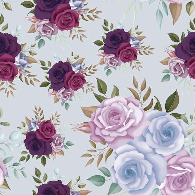 Premium Vector | Elegant floral seamless pattern with beautiful flowers ...