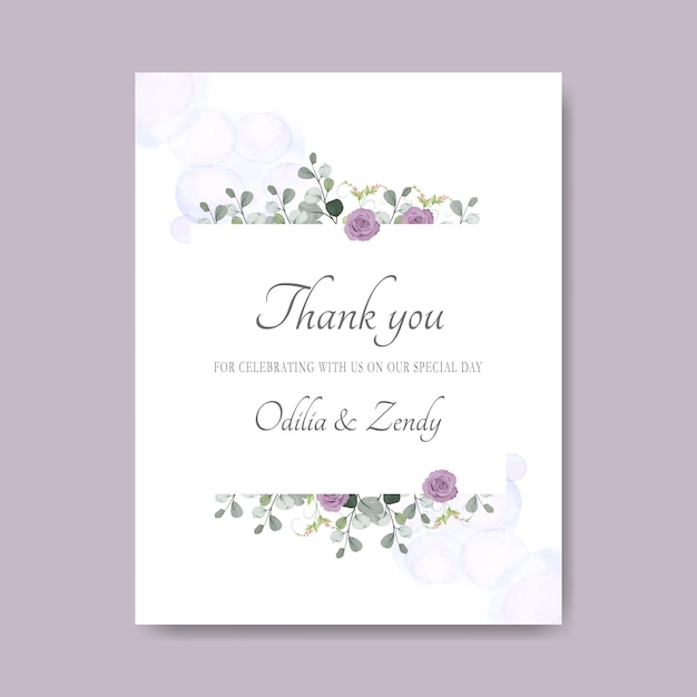 Premium Vector | Elegant floral wedding invitation cards