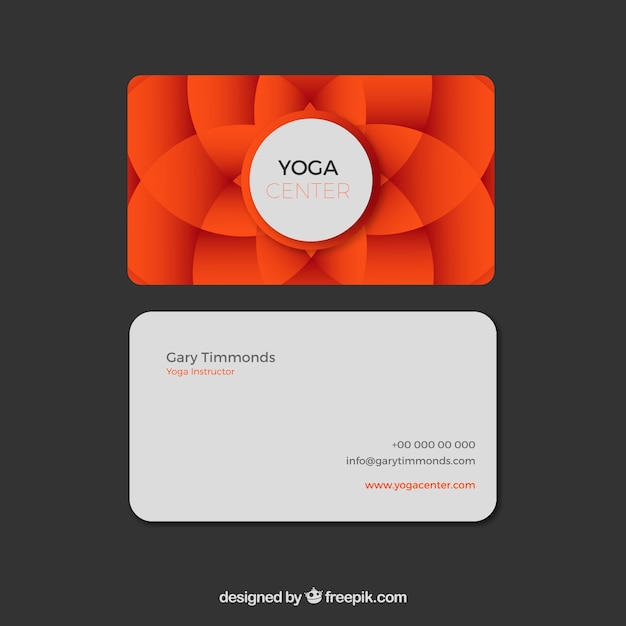 Elegant floral yoga card