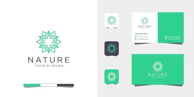 Download Premium Vector Elegant Flower Logo Design Line Art And Business Card