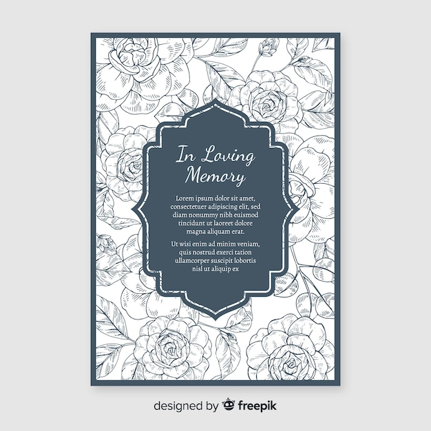 Free Funeral Invitation Template Word Doc Psd Indesign Apple Mac Pages Publisher