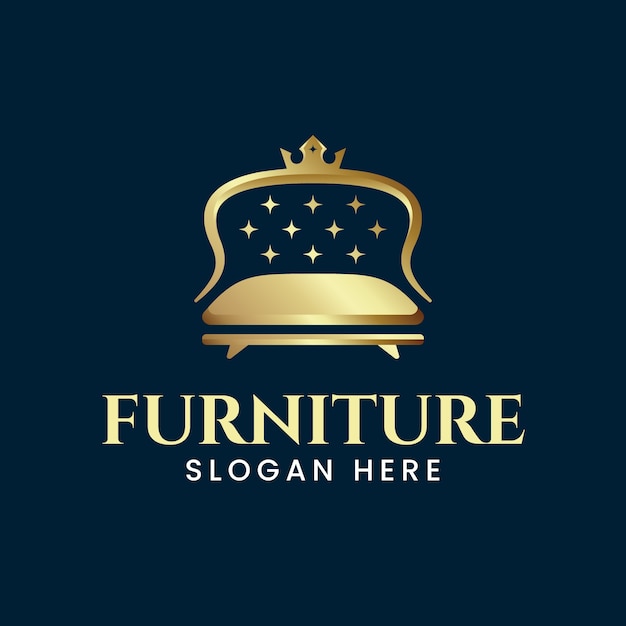 Download Free Elegant Furniture Logo With Golden Couch Free Vector Use our free logo maker to create a logo and build your brand. Put your logo on business cards, promotional products, or your website for brand visibility.