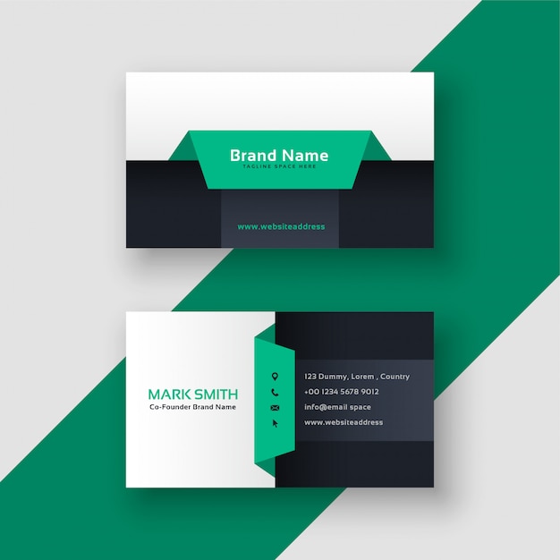 Elegant geometric business card template
