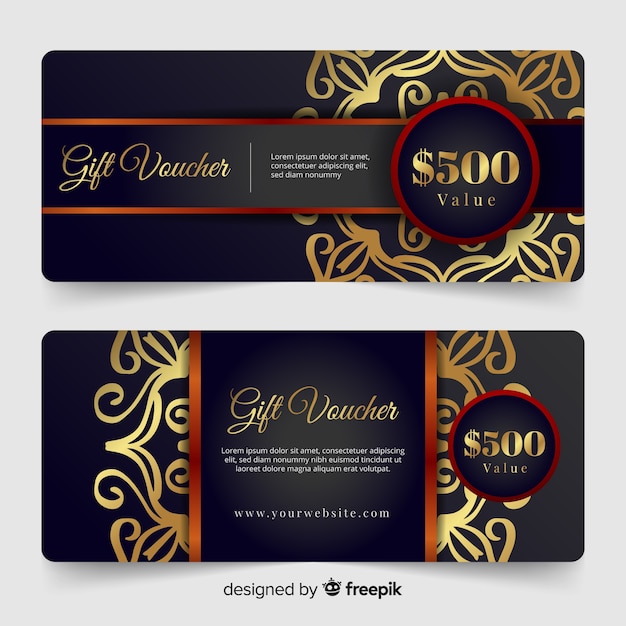 Elegant Gift Voucher With Golden Style Gift Voucher Design Gift My XXX Hot Girl