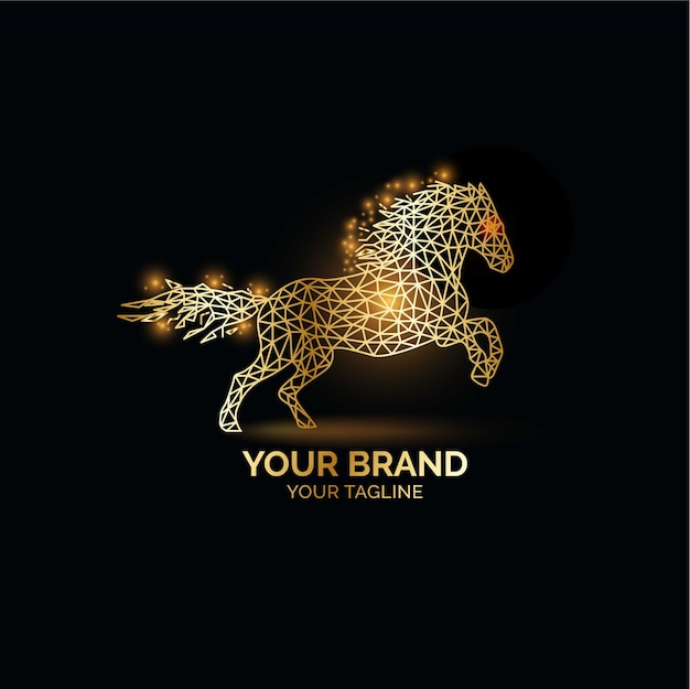 Download Free Elegant Gold Horse Logo Design Premium Vector Use our free logo maker to create a logo and build your brand. Put your logo on business cards, promotional products, or your website for brand visibility.