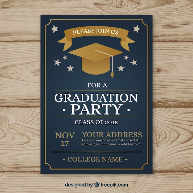 graduation invitation card template free download photoshop