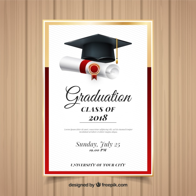 Graduation Invitation Card Design 1