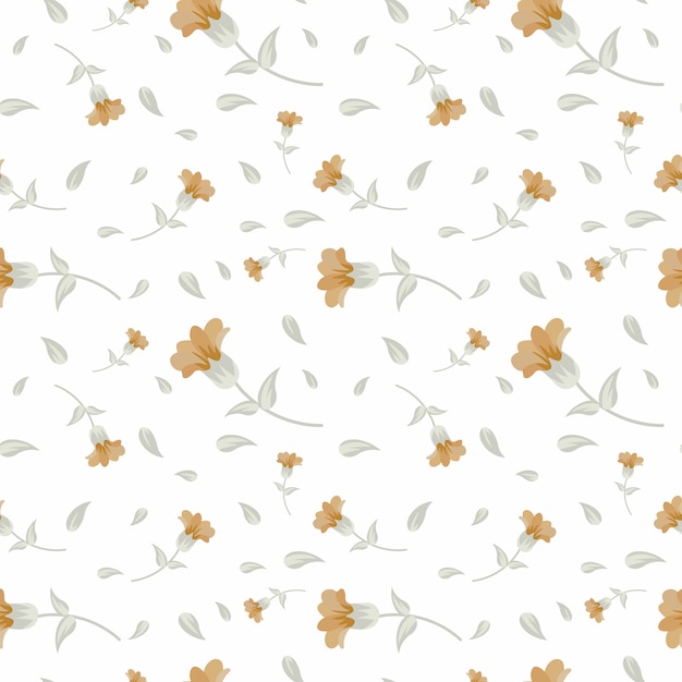 Premium Vector | Elegant grey flower decorate background seamless pattern