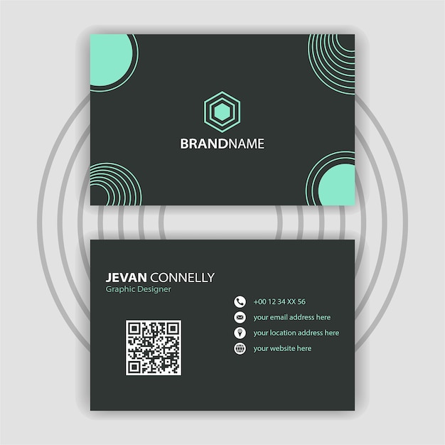 Premium Vector | Elegant horizontal business card template