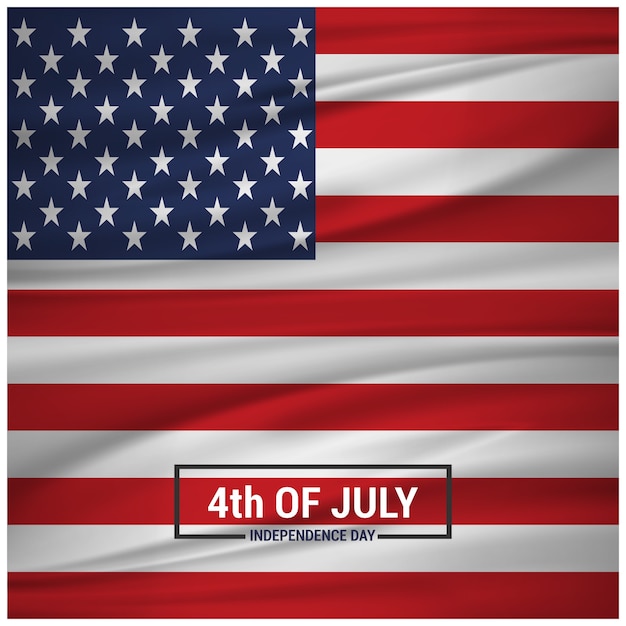 Elegant independence day design with american
flag
