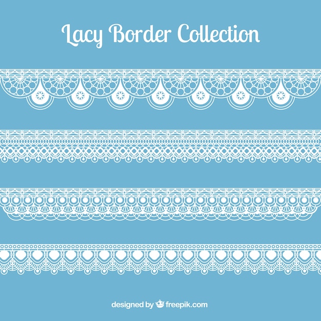 Download Free Vector | Elegant lace borders