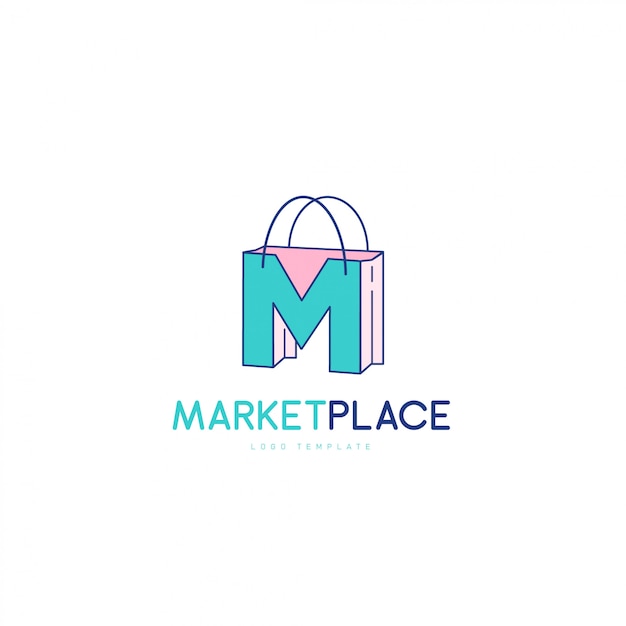 Download Free Elegant Letter M Symbol Market Place Logo Concept Premium Vector Use our free logo maker to create a logo and build your brand. Put your logo on business cards, promotional products, or your website for brand visibility.