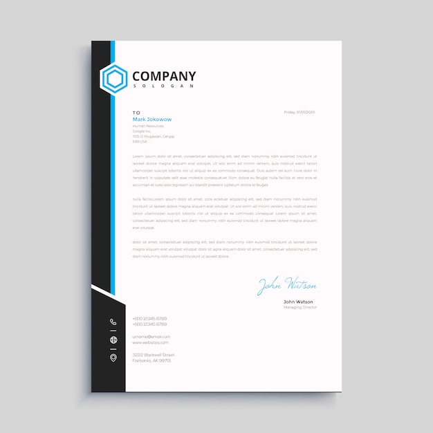 Elegant Letterhead Template