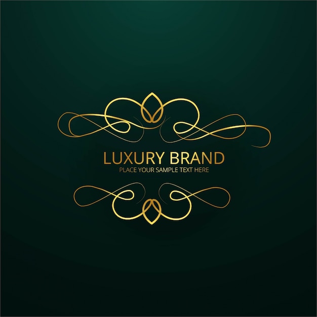 Free Vector | Elegant luxury brand design on green background