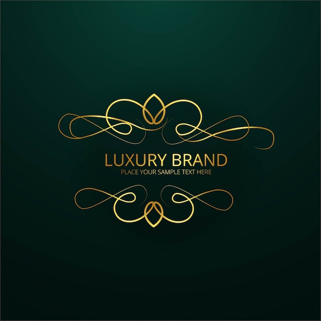Elegant luxury brand design on green background  Vector | Free Download