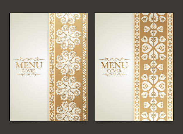 Premium Vector | Elegant menu cover design