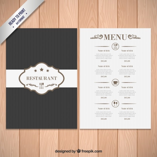 Menu Card Template Free Download from image.freepik.com