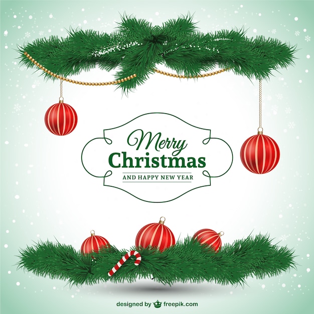 Download Elegant merry Christmas card Vector | Free Download