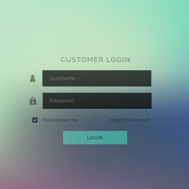 Elegant modern login form template Vector | Premium Download