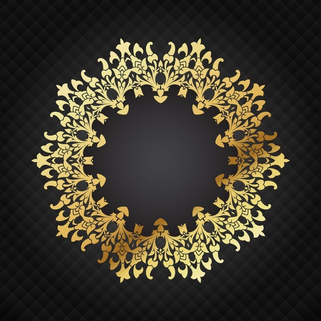 Free Vector | Elegant ornamental gold frame