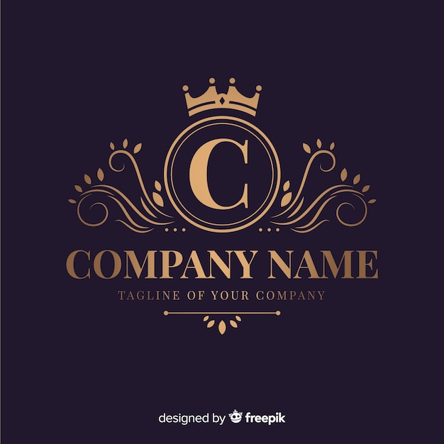 Download Yellow Crown Logo Company Name PSD - Free PSD Mockup Templates
