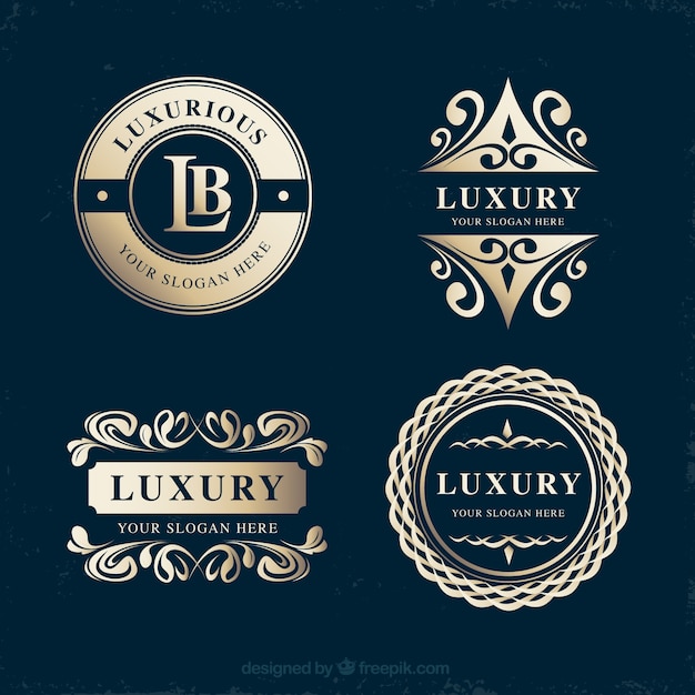 Download Elegant pack of vintage logo templates | Free Vector