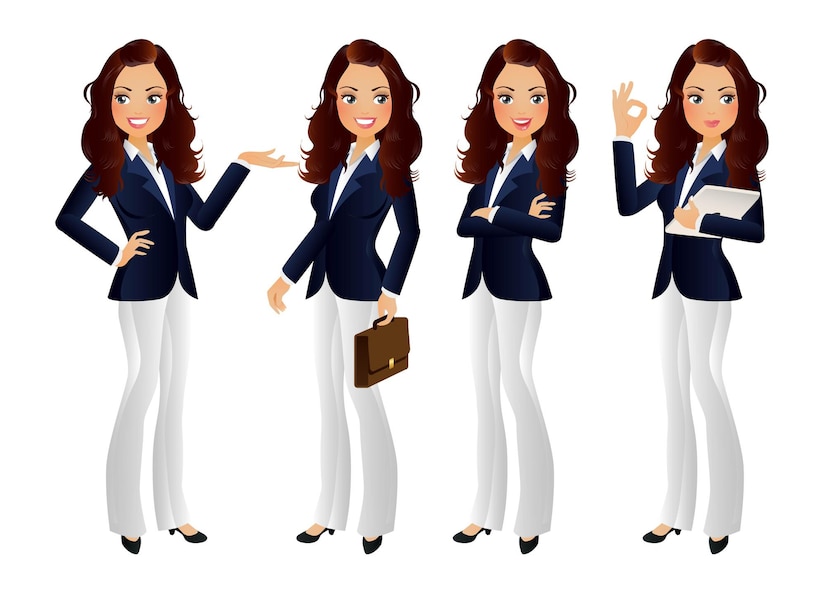 Premium Vector | Elegant people business woman