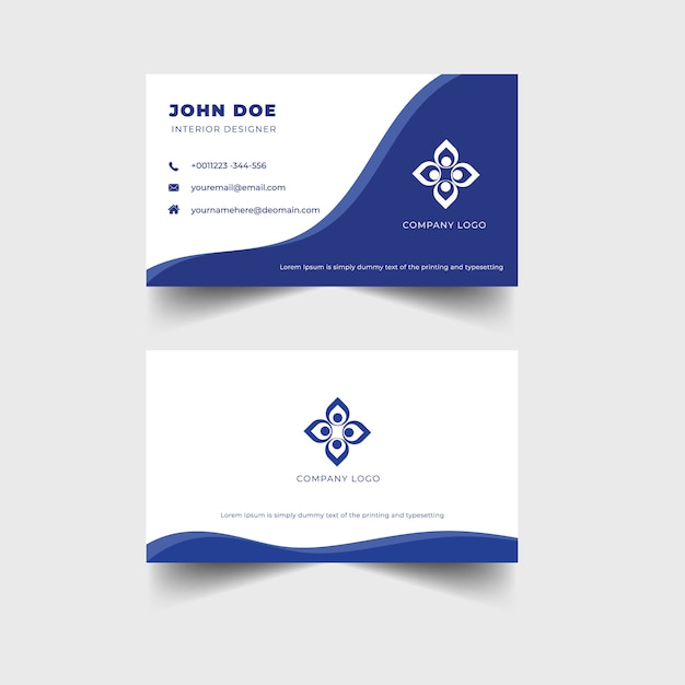 Elegant Professional Business Card Vector Premium Download