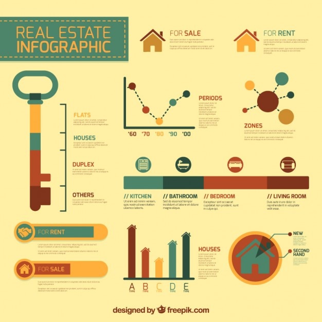 Free Vector | Elegant real estate infographic