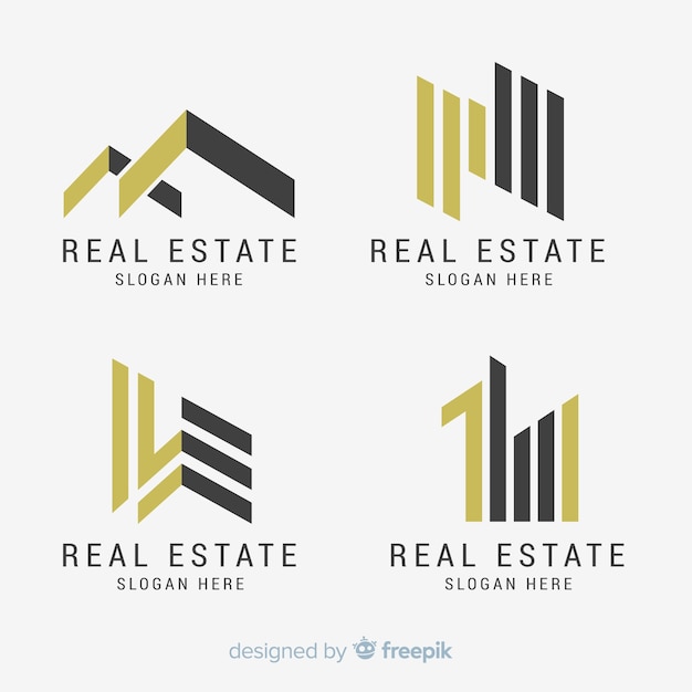 Download Free Elegant Real Estate Logo Collection Free Vector Use our free logo maker to create a logo and build your brand. Put your logo on business cards, promotional products, or your website for brand visibility.