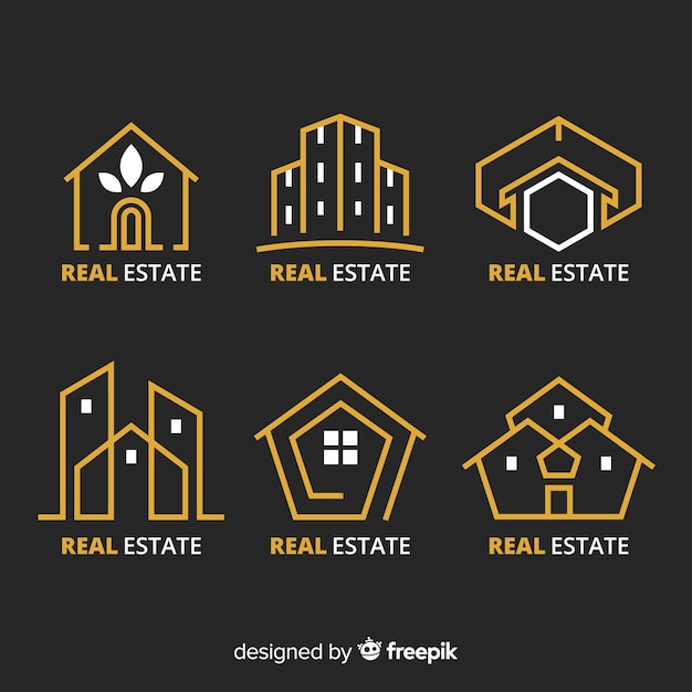 Download Free Download This Free Vector Elegant Real Estate Logo Collection Use our free logo maker to create a logo and build your brand. Put your logo on business cards, promotional products, or your website for brand visibility.