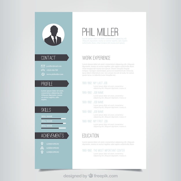 Free Vector Elegant resume template