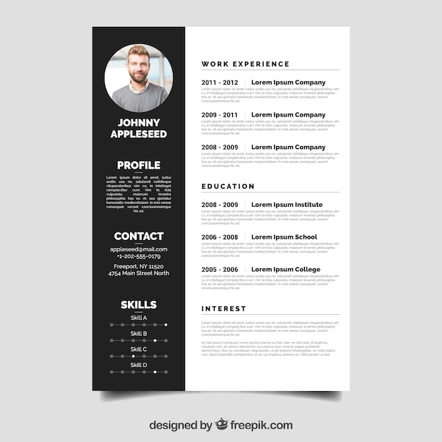 free-vector-elegant-resume-template