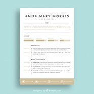 Free Vector Elegant Resume Template