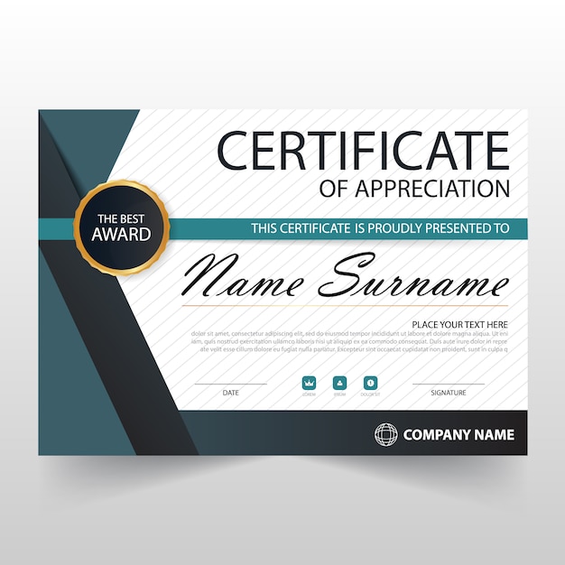 Download Elegant retro horizontal certificate of appreciation ...