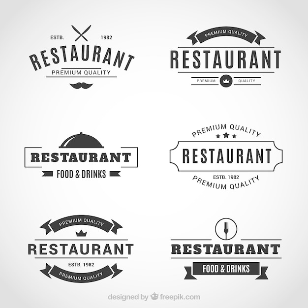 Download Free Download This Free Vector Elegant Set Of Cool Restaurant Logos Use our free logo maker to create a logo and build your brand. Put your logo on business cards, promotional products, or your website for brand visibility.