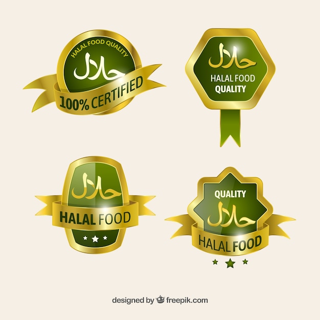 Download Free Download Free Elegant Set Of Halal Food Labels With Golden Style Use our free logo maker to create a logo and build your brand. Put your logo on business cards, promotional products, or your website for brand visibility.