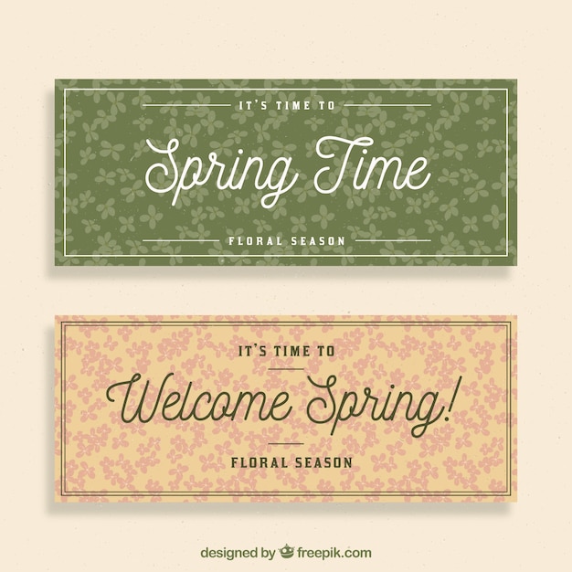 Download Elegant spring banner design | Free Vector