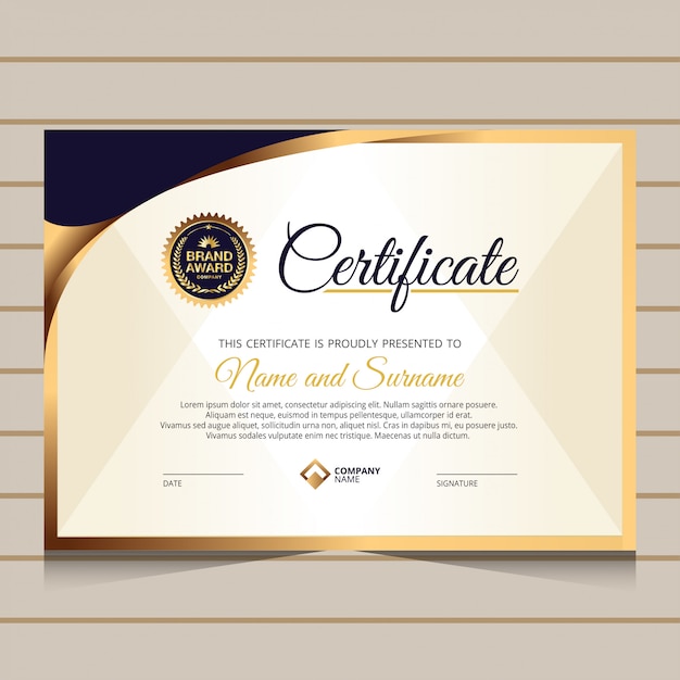 Elegant Style For Certificate Template 