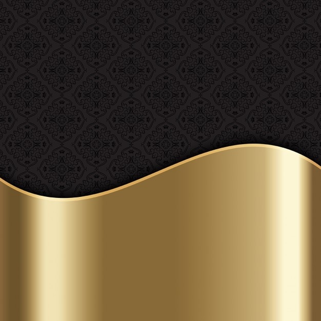 Elegant stylish background with gold texture\
and damask pattern