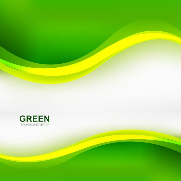 Elegant stylish green wave background  Free Vector