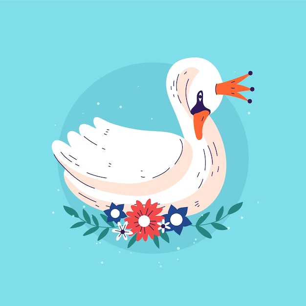 Free Vector | Elegant swan princess