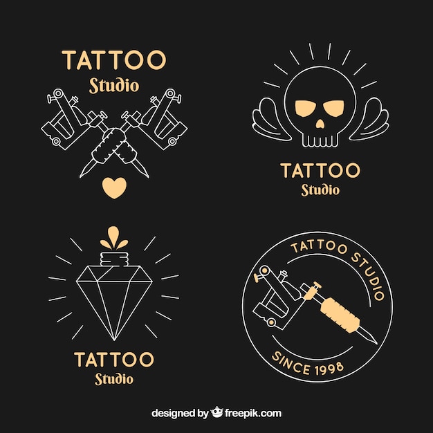 Download Free Elegant Tattoo Logo Collection Free Vector Use our free logo maker to create a logo and build your brand. Put your logo on business cards, promotional products, or your website for brand visibility.