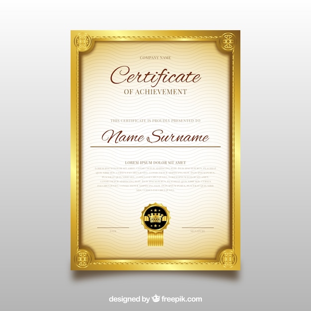 Free Vector | Elegant template certificate