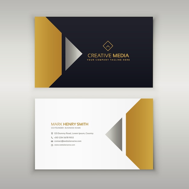 Elegant triangle business card design
