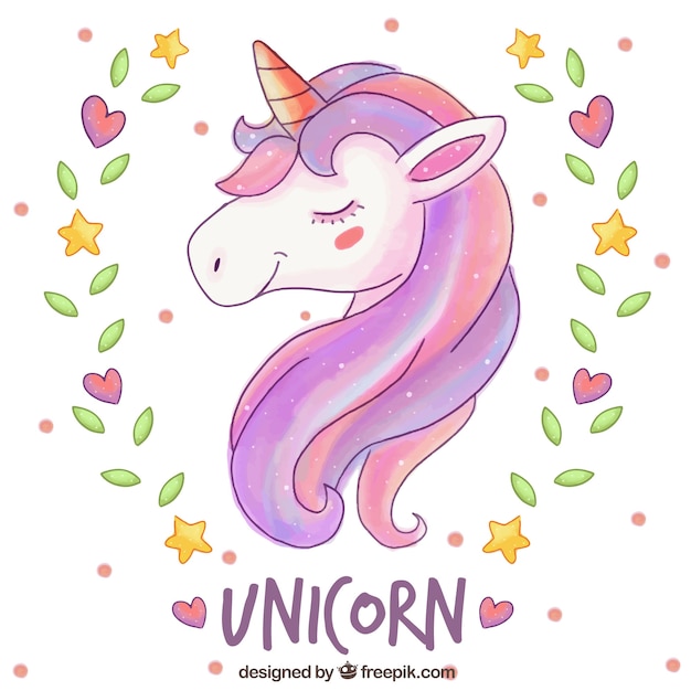 Elegant unicorn background | Free Vector