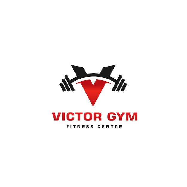 Premium Vector Elegant V Gym Logo Fitness Logo Design Template