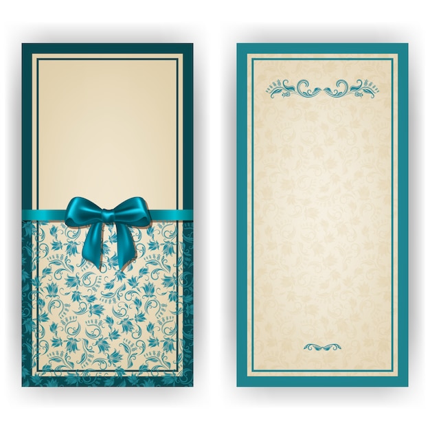 Elegant vector template for luxury invitation card Premium Vector