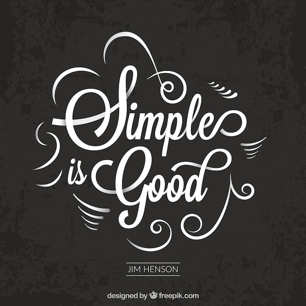 Download Elegant vintage "the simple is good" quote Vector | Free ...