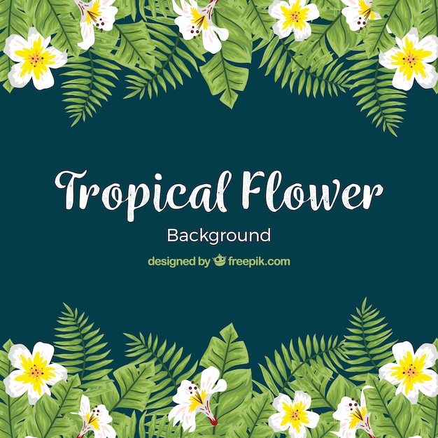 Elegant water color tropical flower
background
